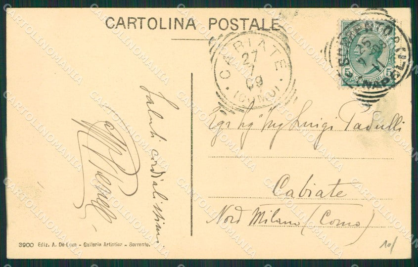 Napoli Sorrento cartolina KV2599 – retro