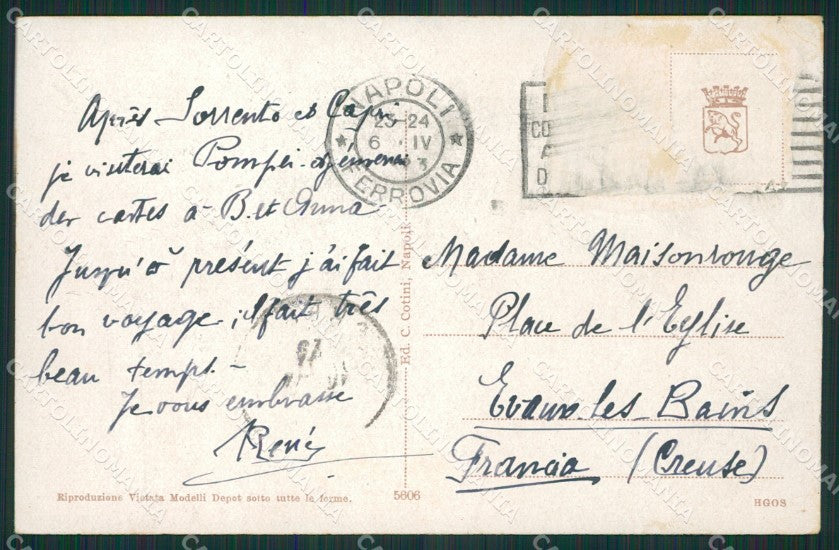 Napoli Sorrento Costumi cartolina KV2658 – retro