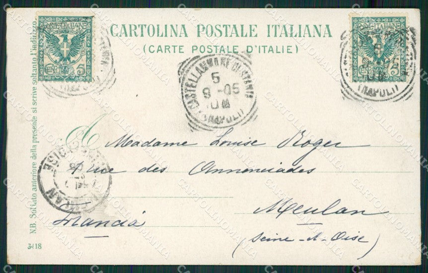 Napoli Sorrento Costumi cartolina KV2663 – retro