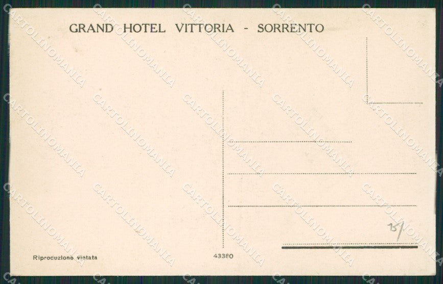 Napoli Sorrento cartolina KV2680 – retro