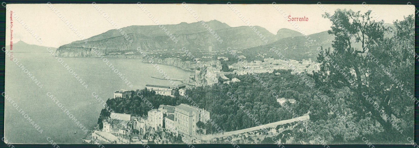 Napoli Sorrento DOPPIA cartolina KV2705 – fronte