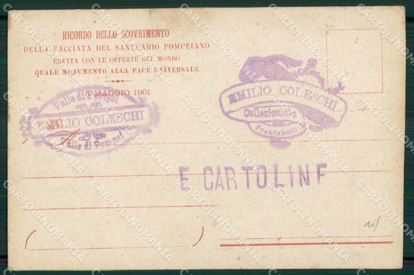 Napoli Pompei cartolina KV2728 – retro