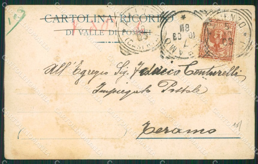 Napoli Pompei cartolina KV2776 – retro