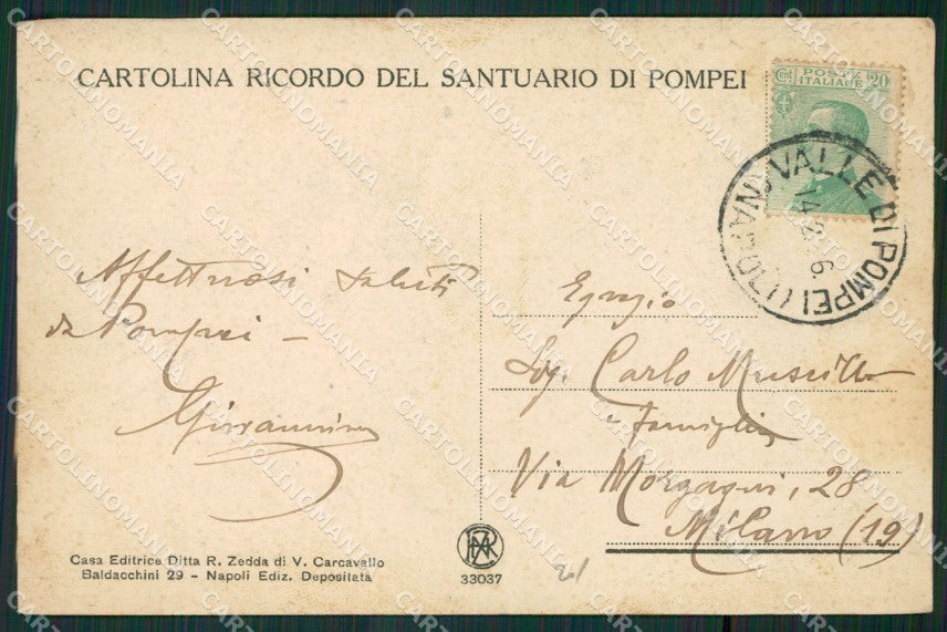 Napoli Pompei Saluti da cartolina KV2789 – retro
