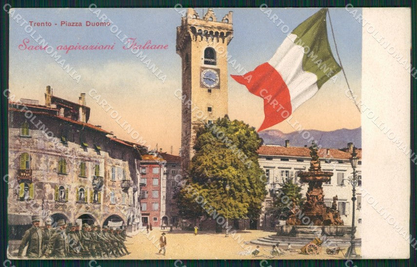 Trento Città TRACCE UMIDO cartolina KV2801 – fronte