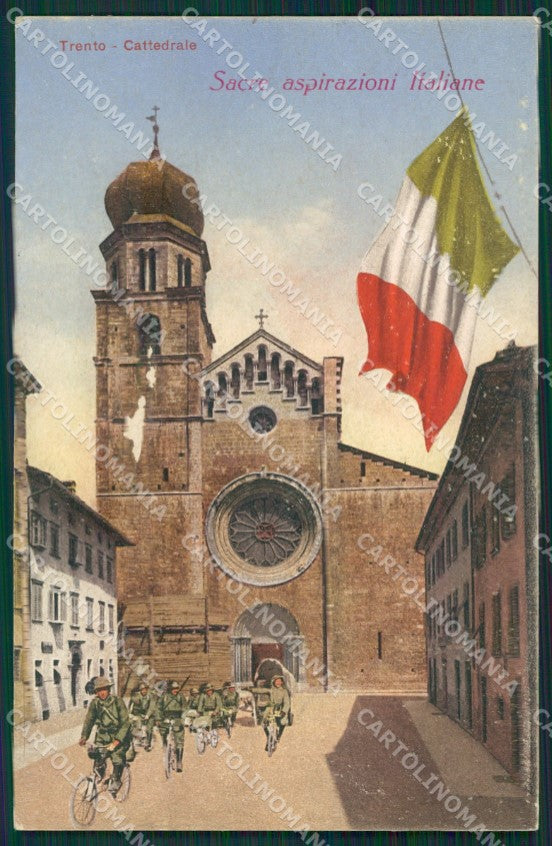 Trento Città Militari SCOLLATA ABRASA cartolina KV2804 – fronte
