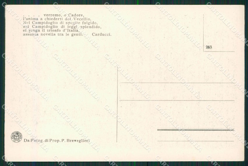 Belluno Comelico Superiore Candide Carducci cartolina KV2877 – retro