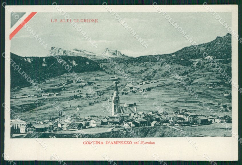Belluno Cortina d'Ampezzo Carducci cartolina KV2882 – fronte