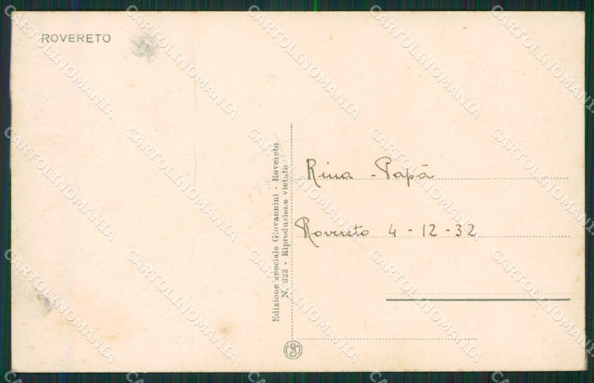 Trento Rovereto cartolina KV2892 – retro