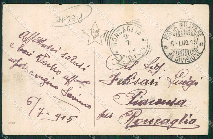 Trieste Città PIEGHE cartolina KV2908 – retro