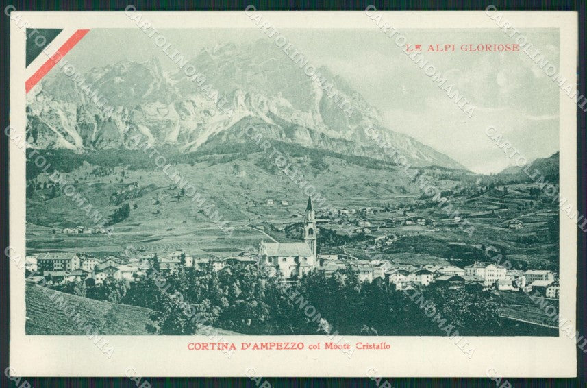 Belluno Cortina d'Ampezzo Carducci cartolina KV2947 – fronte