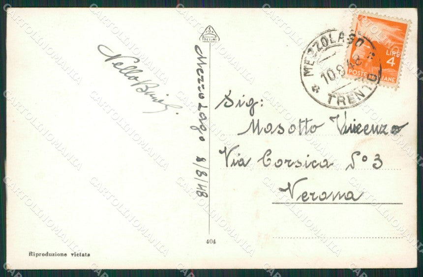 Trento Ledro Mezzolago Foto cartolina KV3013 – retro