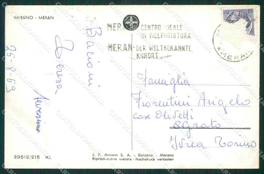 Bolzano Merano Foto cartolina KV3015 – retro