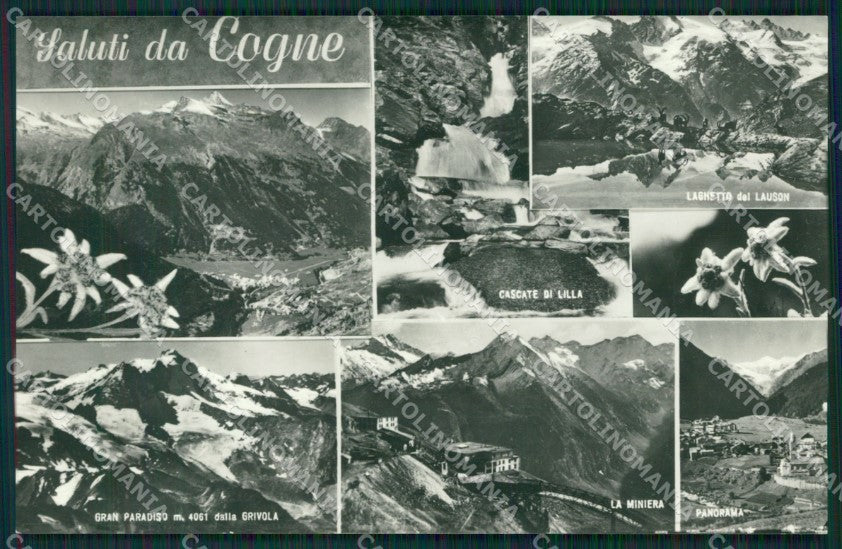 Aosta Cogne Saluti da Foto cartolina KV3016 – fronte