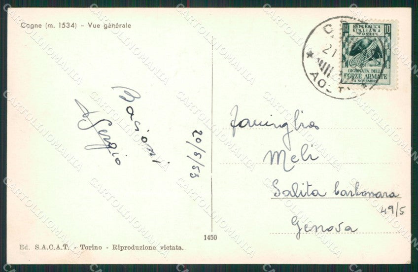 Aosta Cogne Foto cartolina KV3034 – retro