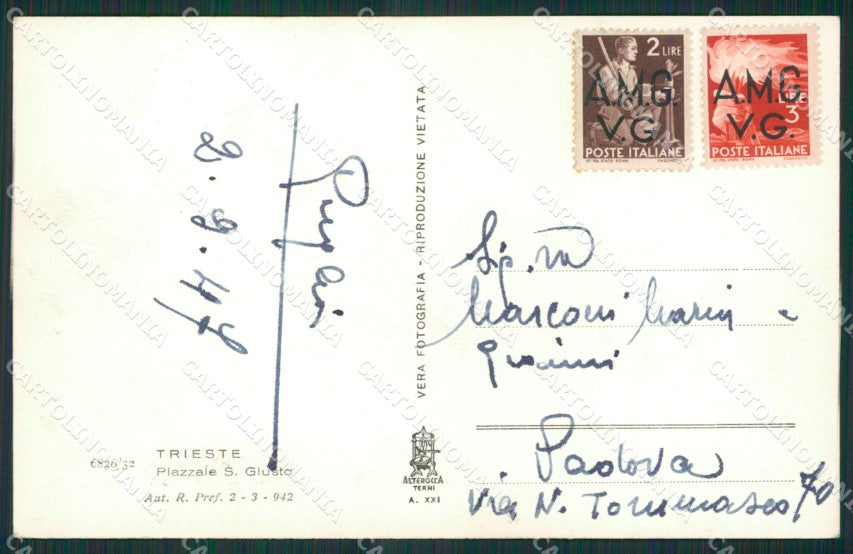 Trieste Città Foto cartolina KV3059 – retro