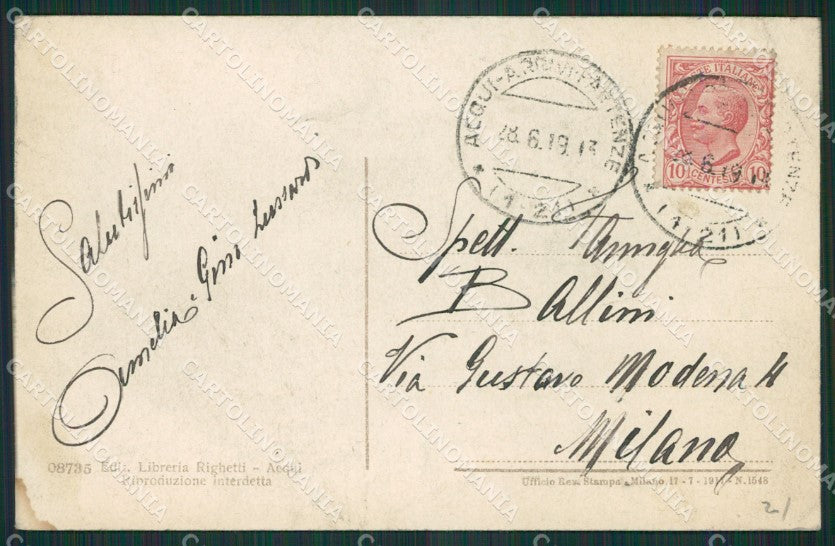 Alessandria Acqui PIEGHINA cartolina KV3067 – retro