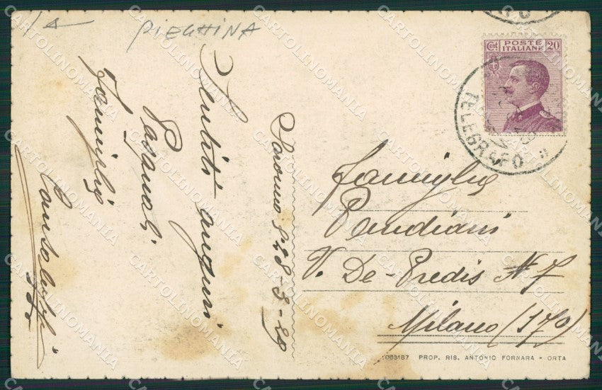 Novara PIEGHINA cartolina KV3089 – retro