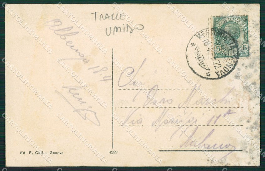 Savona Albenga TRACCE UMIDO cartolina KV3102 – retro
