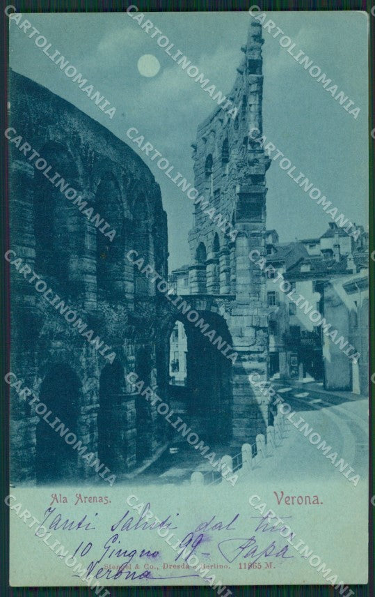 Verona Città Chiaro di Luna cartolina KV3110 – fronte