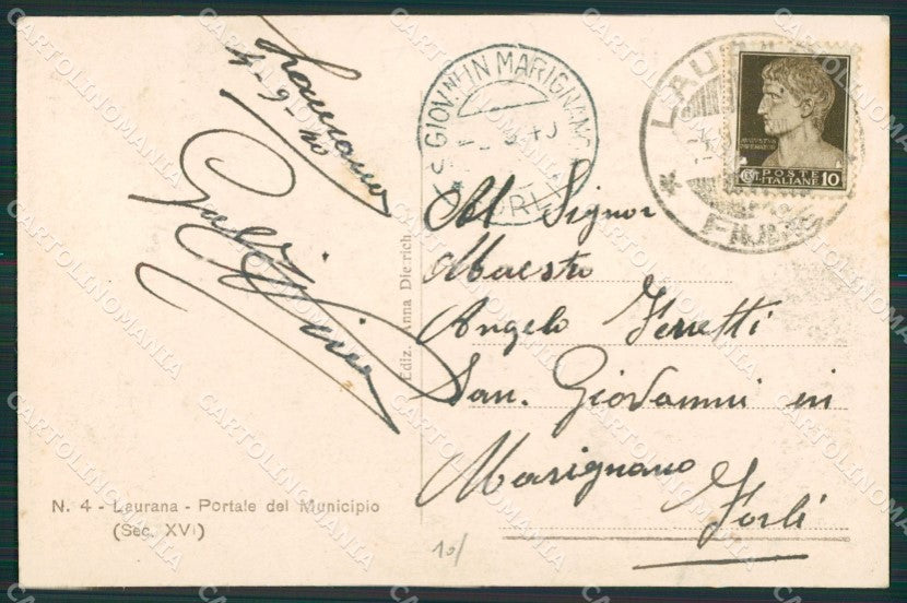 Croazia Laurana Municipio cartolina KV3136 – retro