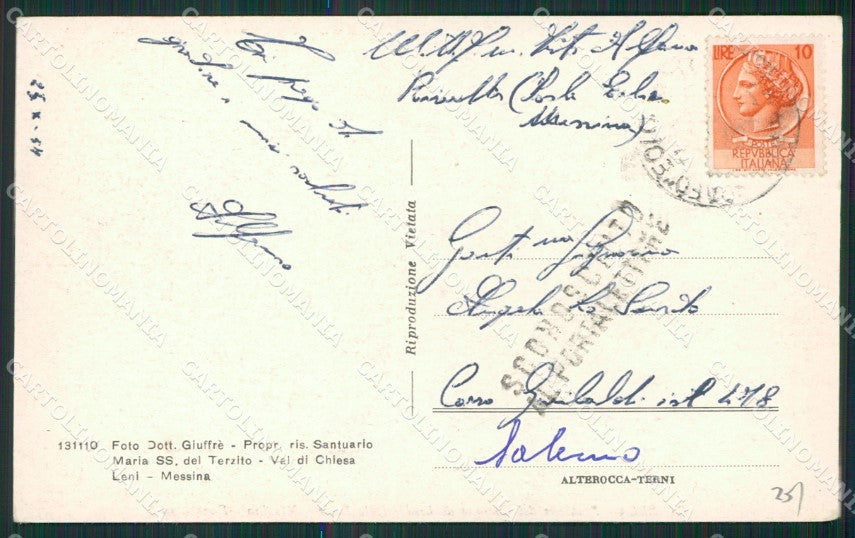 Messina Leni Rinella cartolina KV3145 – retro