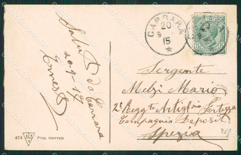 Massa Carrara Mazzini cartolina KV3173 – retro