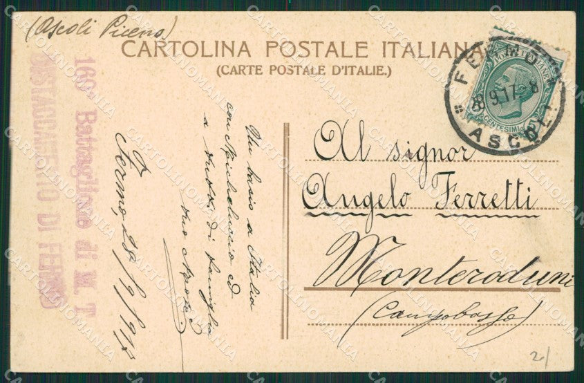 Ascoli Piceno Fermo cartolina KV3193 – retro