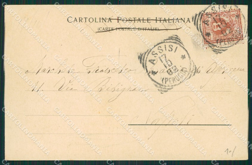 Perugia Assisi cartolina KV3203 – retro