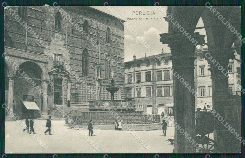 Perugia Città Municipio ABRASA cartolina KV3215 – fronte