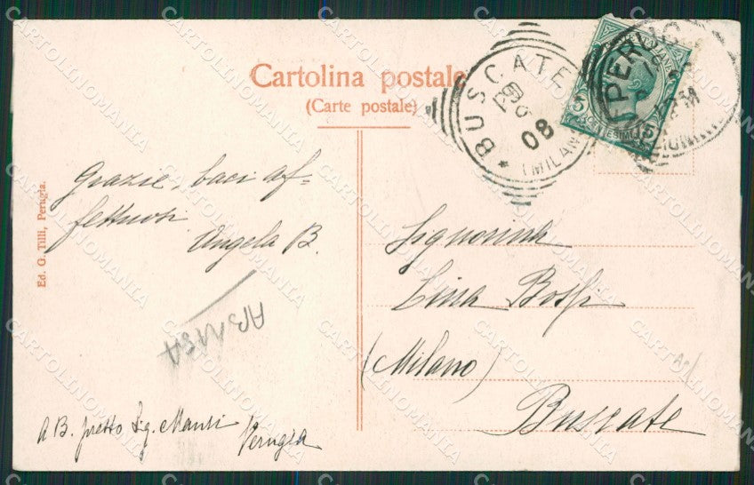 Perugia Città Municipio ABRASA cartolina KV3215 – retro