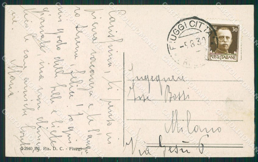 Frosinone Fiuggi cartolina KV3219 – retro