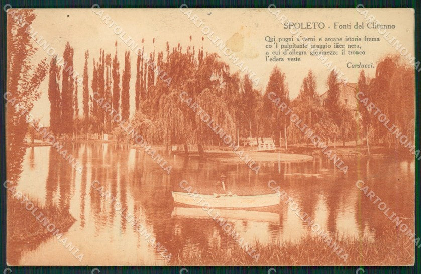 Perugia Spoleto Carducci Clitunno PIEGHINA cartolina KV3260 – fronte