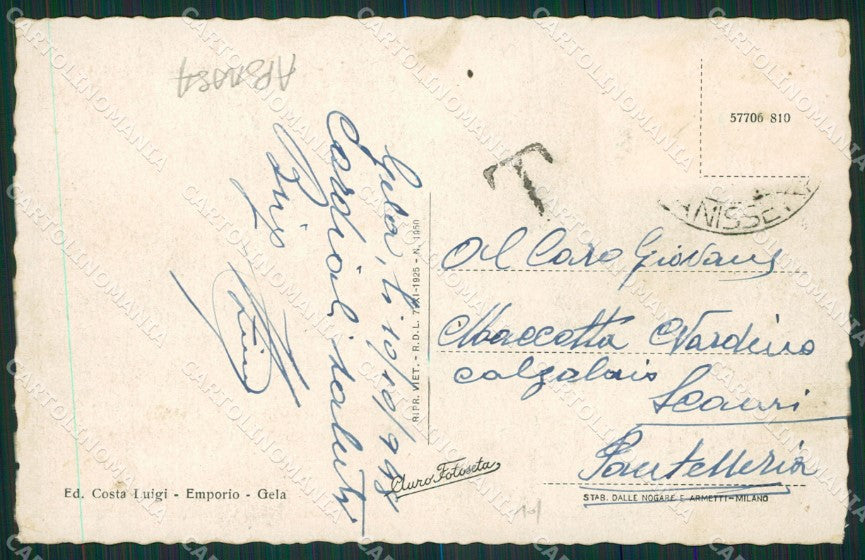 Caltanissetta Gela ABRASA cartolina KV3264 – retro