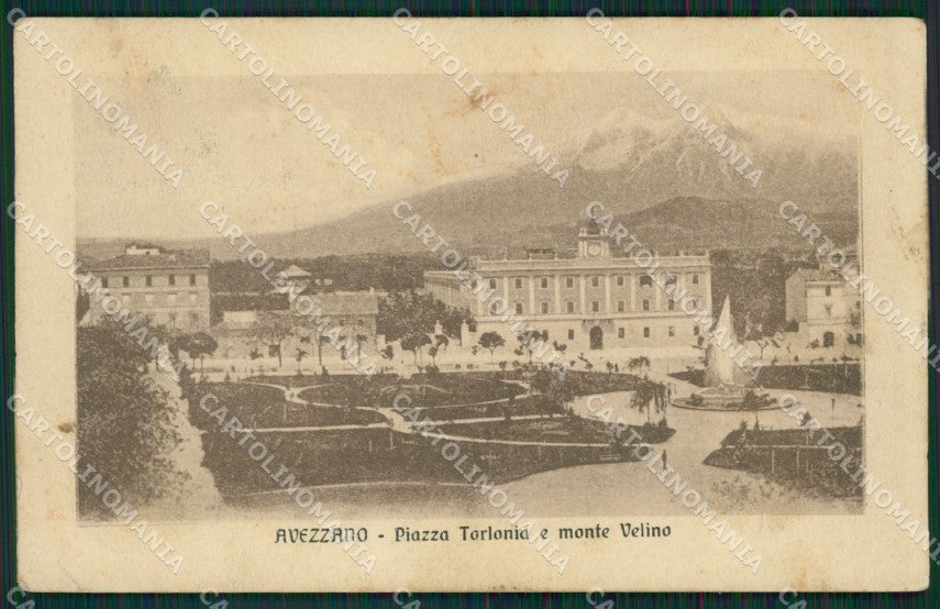 L'Aquila Avezzano PIEGA cartolina KV3382 – fronte