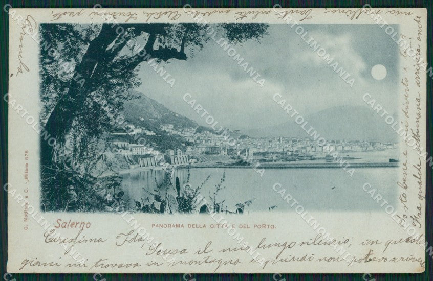 Salerno Città Chiaro di Luna cartolina KV3416 – fronte