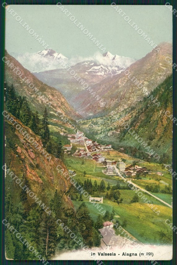 Vercelli Alagna PIEGHINA cartolina KV3426 – fronte