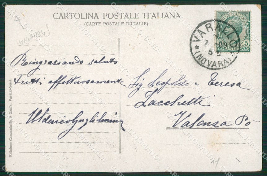 Vercelli Alagna PIEGHINA cartolina KV3426 – retro
