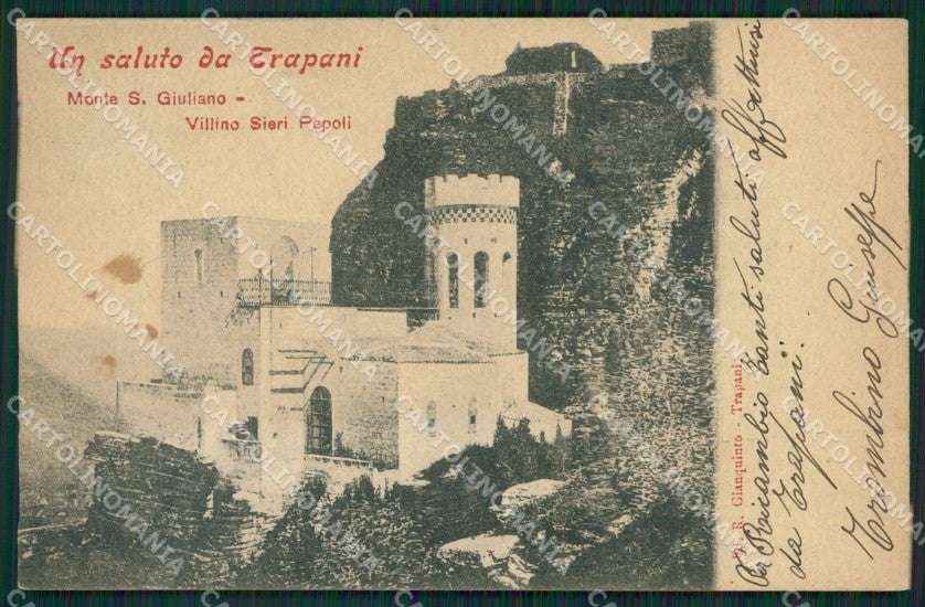 Trapani Monte San Giuliano cartolina KV3433 – fronte