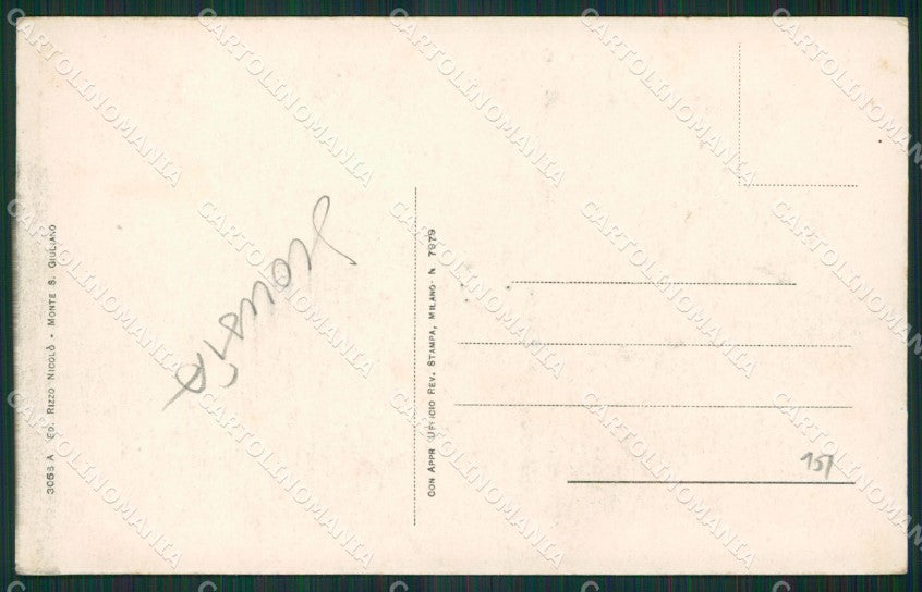 Trapani Monte San Giuliano SCOLLATA cartolina KV3439 – retro