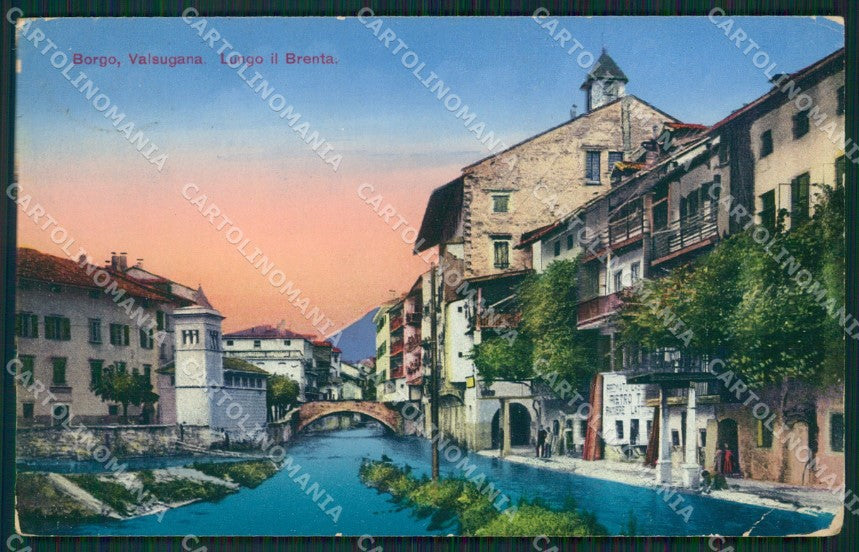 Trento Borgo Valsugana PIEGHE cartolina KV3442 – fronte