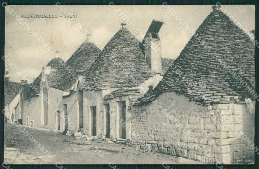 Bari Alberobello Trulli PIEGHINA cartolina KV3447 – fronte