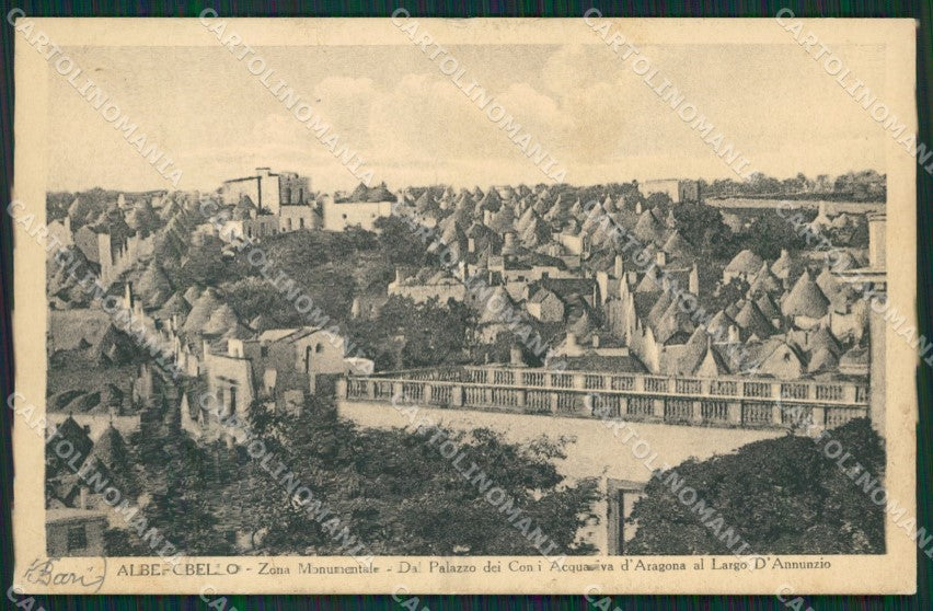 Bari Alberobello Trulli cartolina KV3448 – fronte