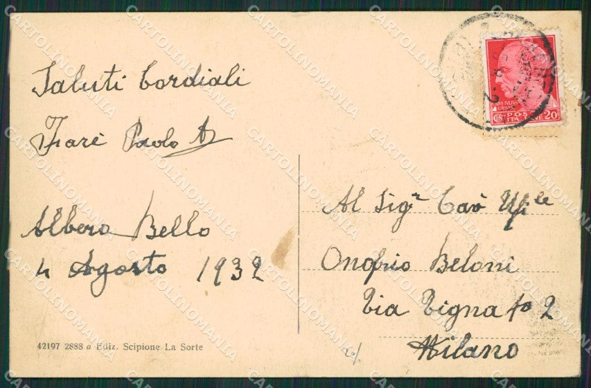 Bari Alberobello Trulli cartolina KV3448 – retro