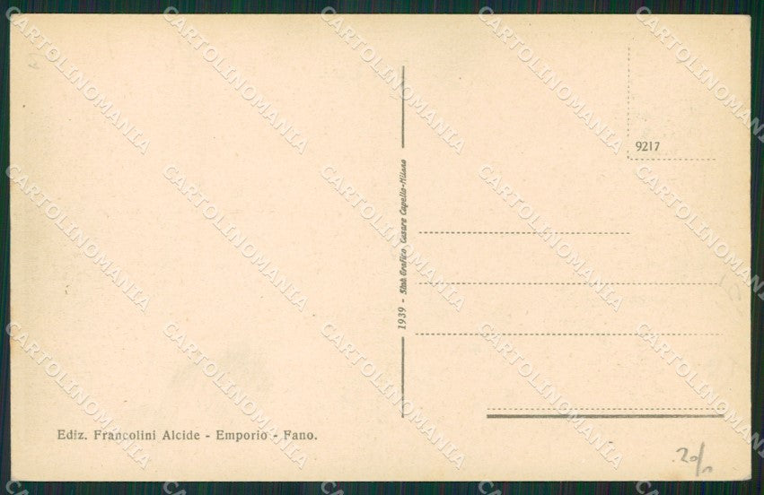 Pesaro Fano cartolina KV3462 – retro