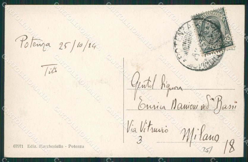 Potenza Città cartolina KV3468 – retro