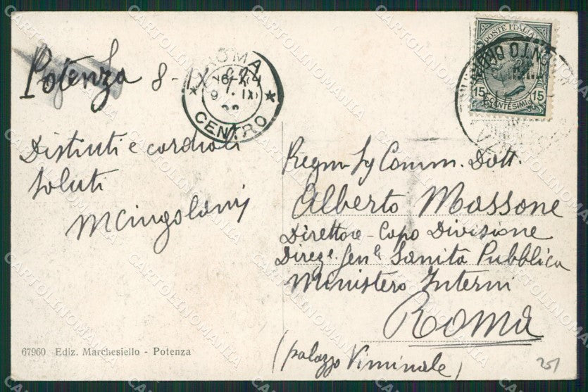 Potenza Città Prefettura cartolina KV3482 – retro