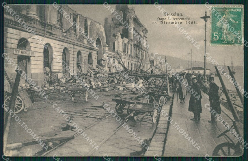 Messina Città Terremoto SCOLLATA cartolina KV3522 – fronte