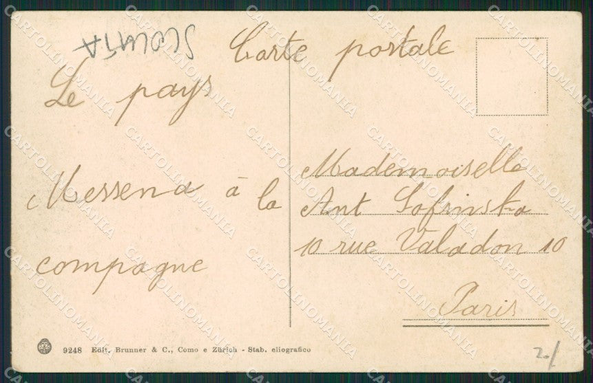 Messina Città Terremoto SCOLLATA cartolina KV3522 – retro