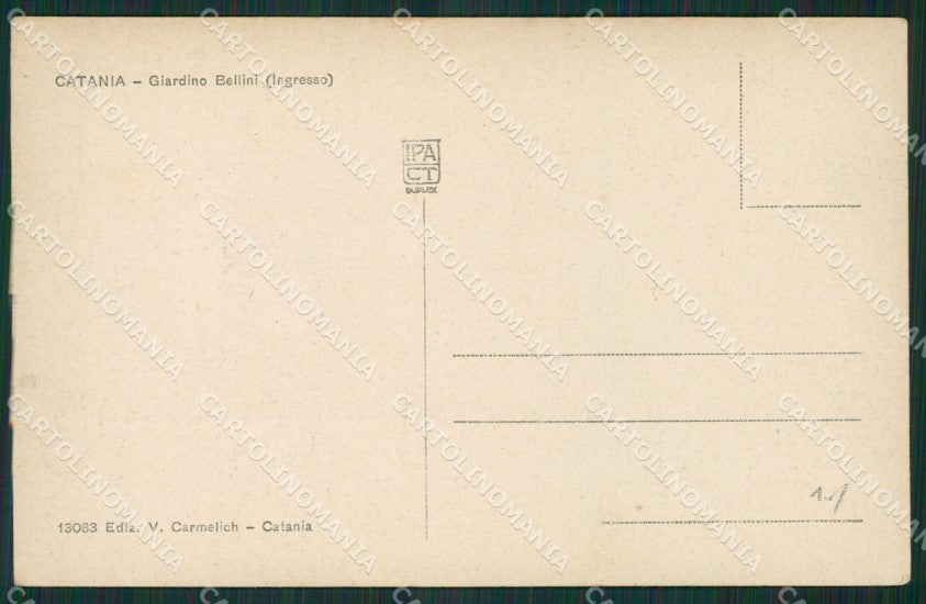 Catania Città cartolina KV3532 – retro